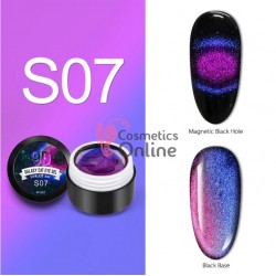 Gel UV / LED Venalisa 9D Galaxy Cat Eye cu pulbere magnetica Cod S07 + 1 Gel color de 5g Venalisa Cadou